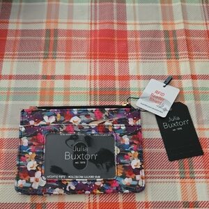 Julia Buxton Floral Slot Coin Case , NWT